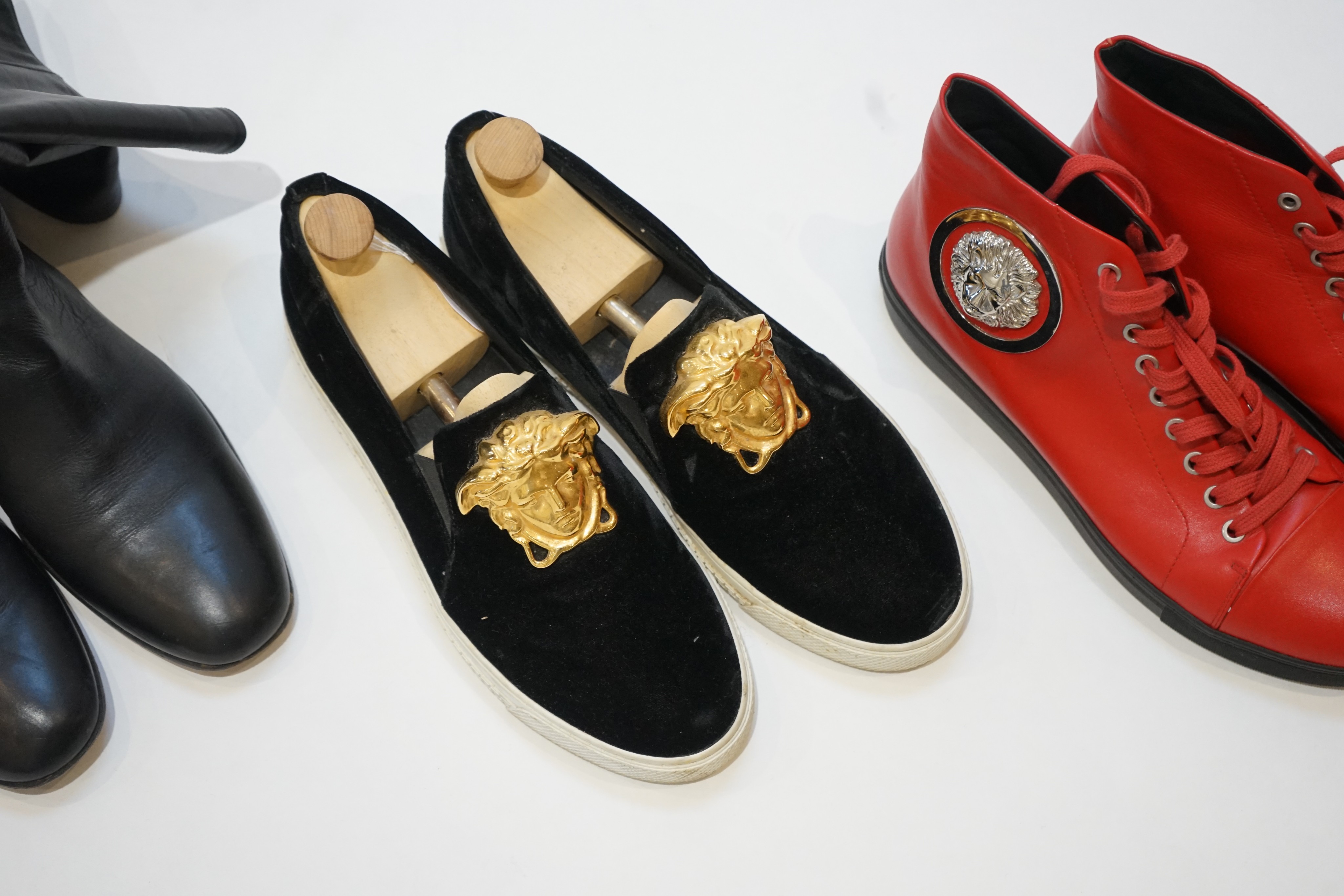 Three pairs of gentleman's Versace shoes